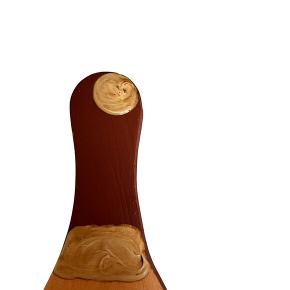 Vintage Hand-Painted Santa Claus Wooden Paddle Art Wall Decor - Picture 2 of 7